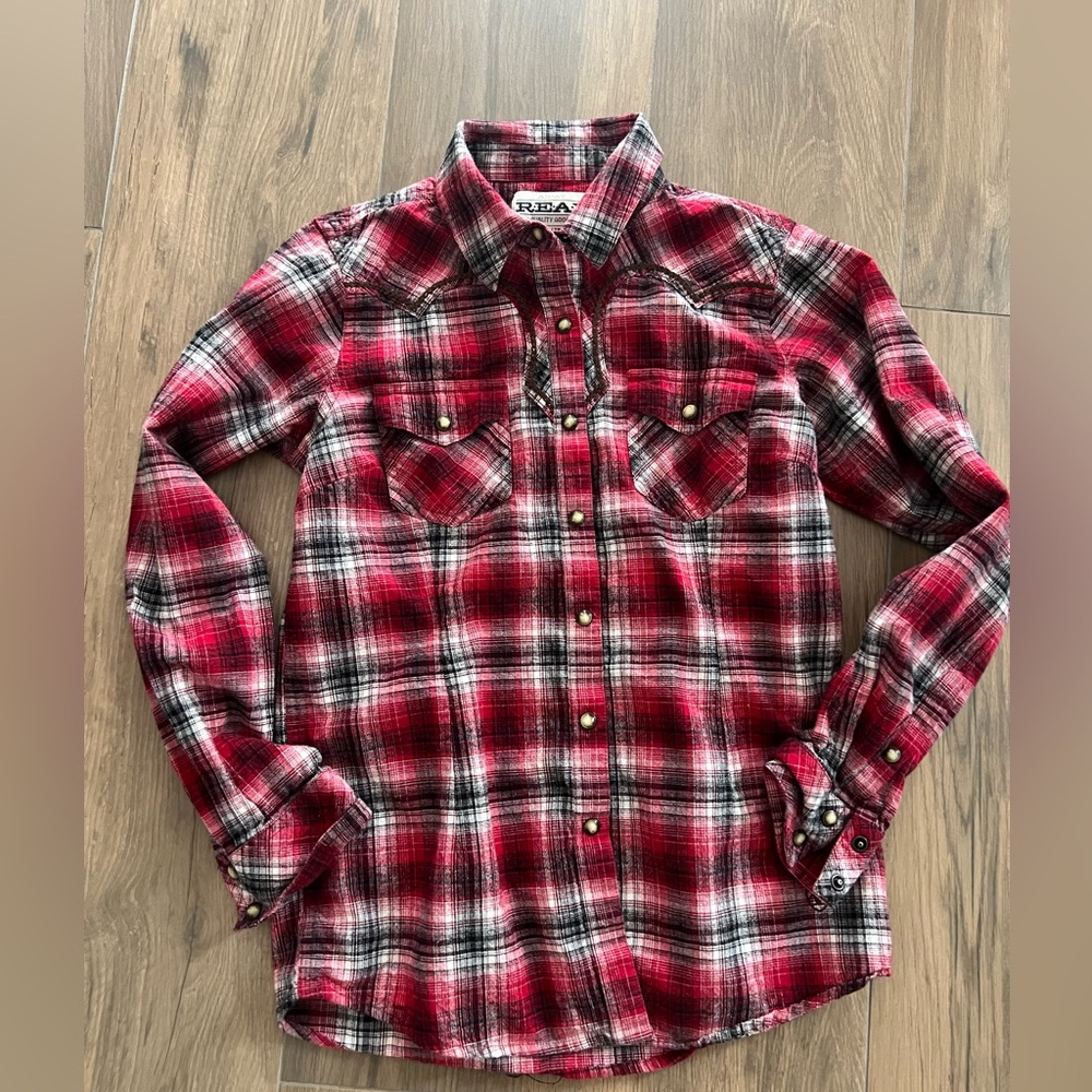Ariat Real Women's Western Snap Up Flannel Size XS